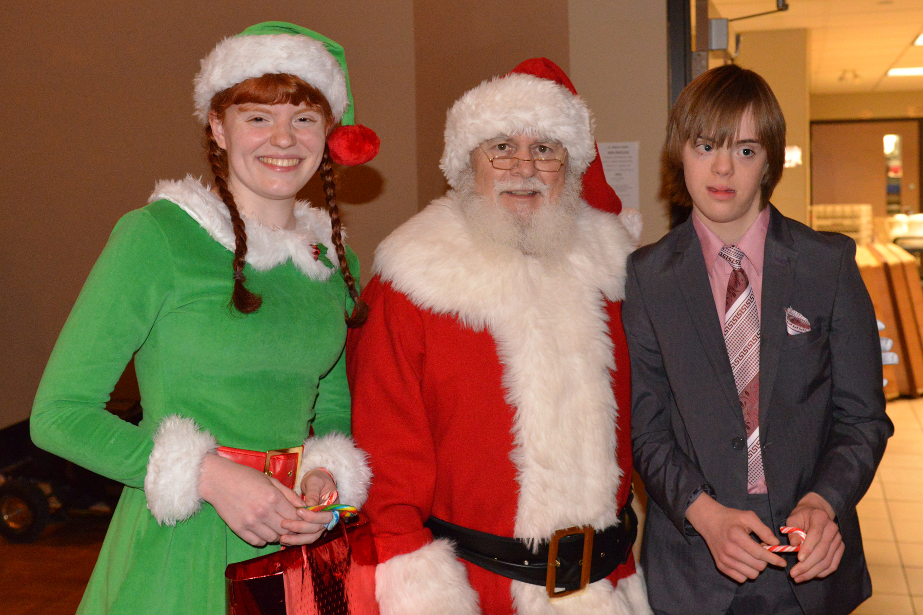 Nic Gatti with Santa and elf